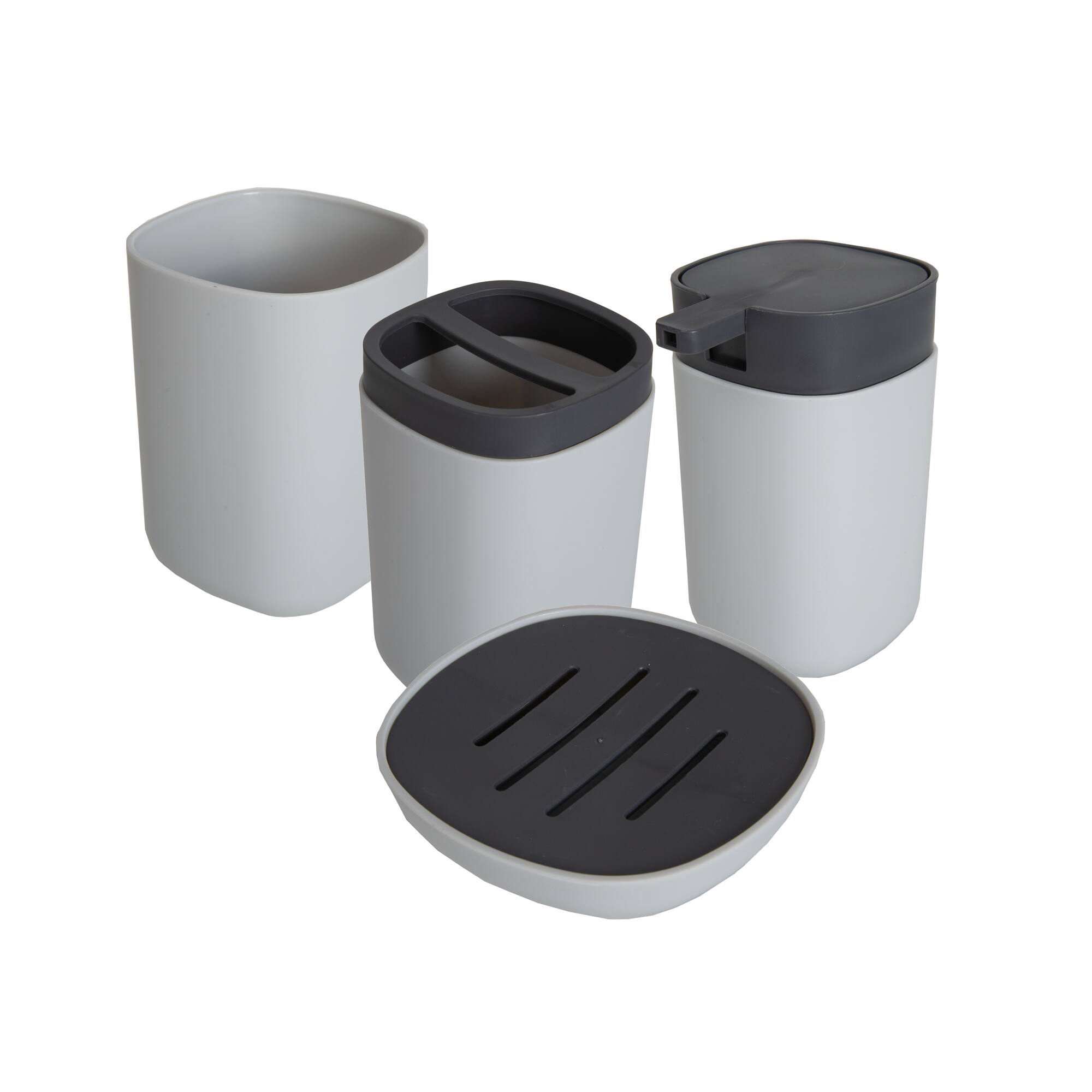 Bath Bliss White & Gray Contemporary Bathroom Set